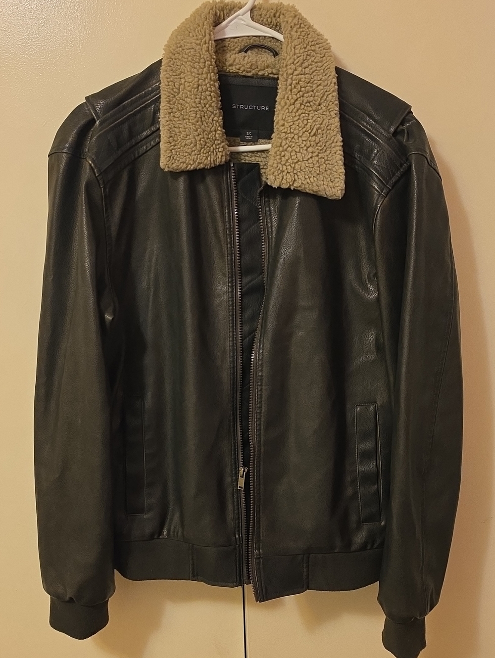 *Relisted: Structure Dark Brown Bomber Jacket with Tan Sherpa Collar